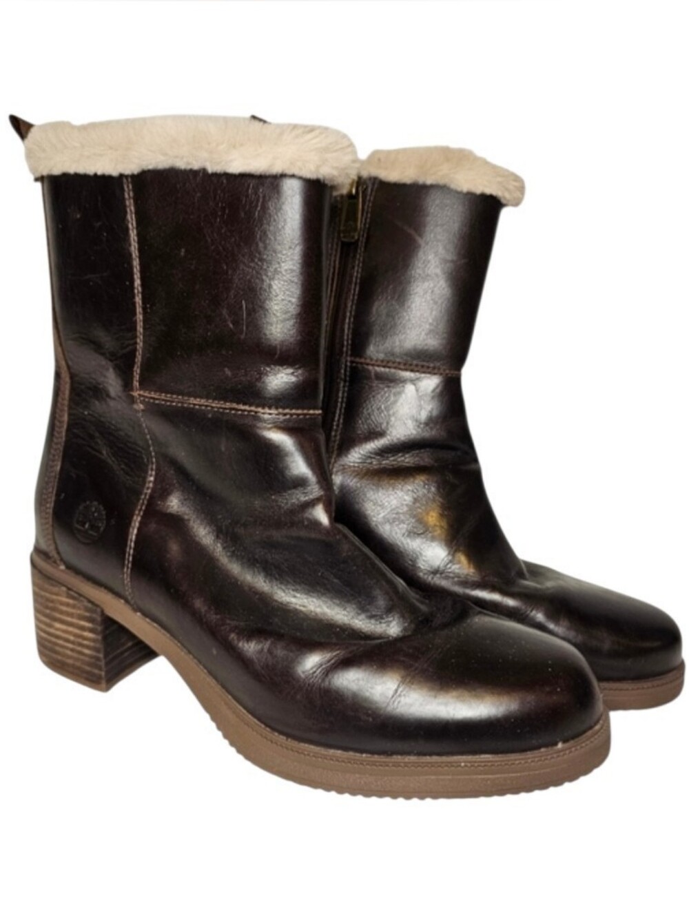 Timberland Dalston Vibe Chelsea Boots - Women's Size 10 - Brown Leather Ankle